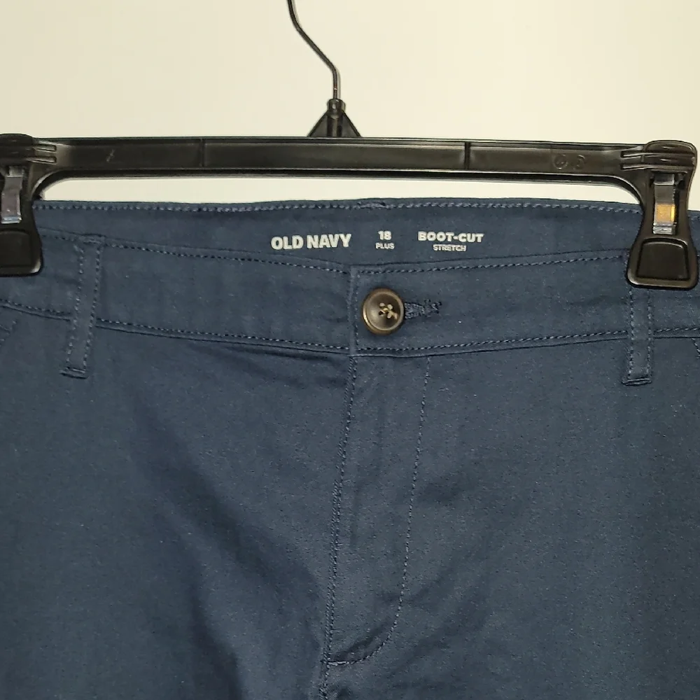 Old Navy Dark Blue Girls Bootcut Trousers Sz:18 Plus NWT